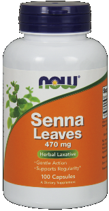 Senna Leaves 470 mg (100 Caps) NOW Foods